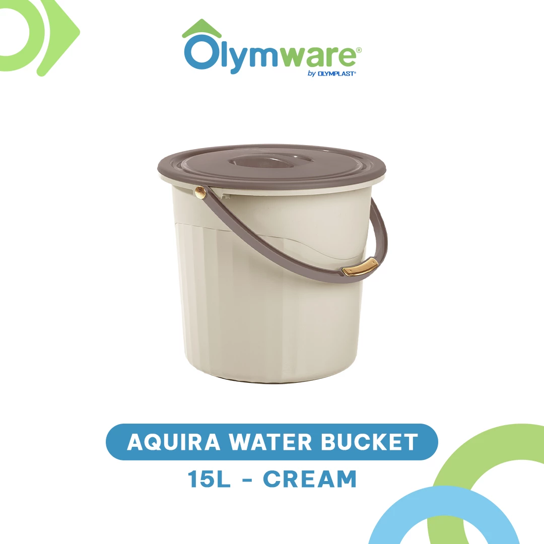 Aquira Water Bucket - Ember Plastik Handle Chrome - Ember Air Kuat Modern Rumah Tangga