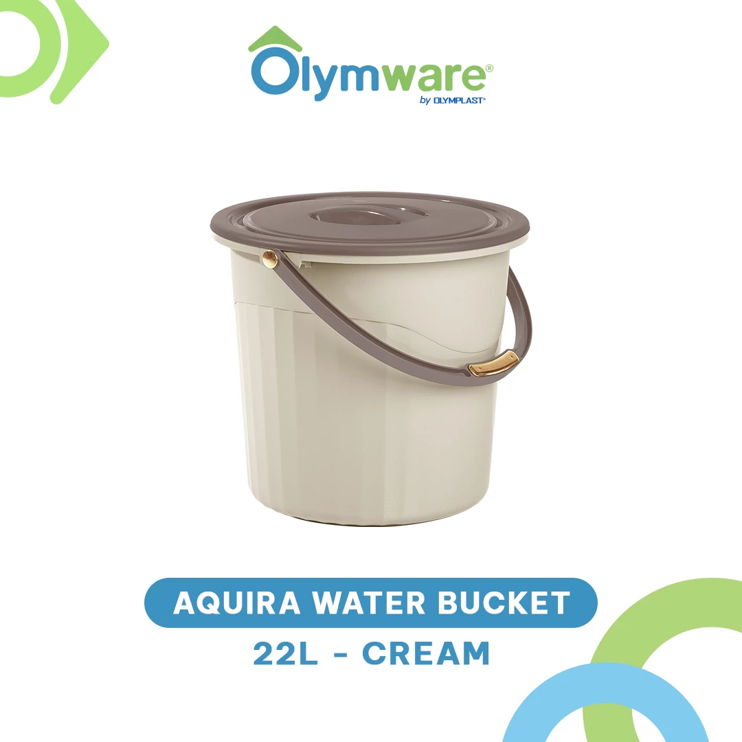 Aquira Water Bucket - Ember Plastik Handle Chrome - Ember Air Kuat Modern Rumah Tangga