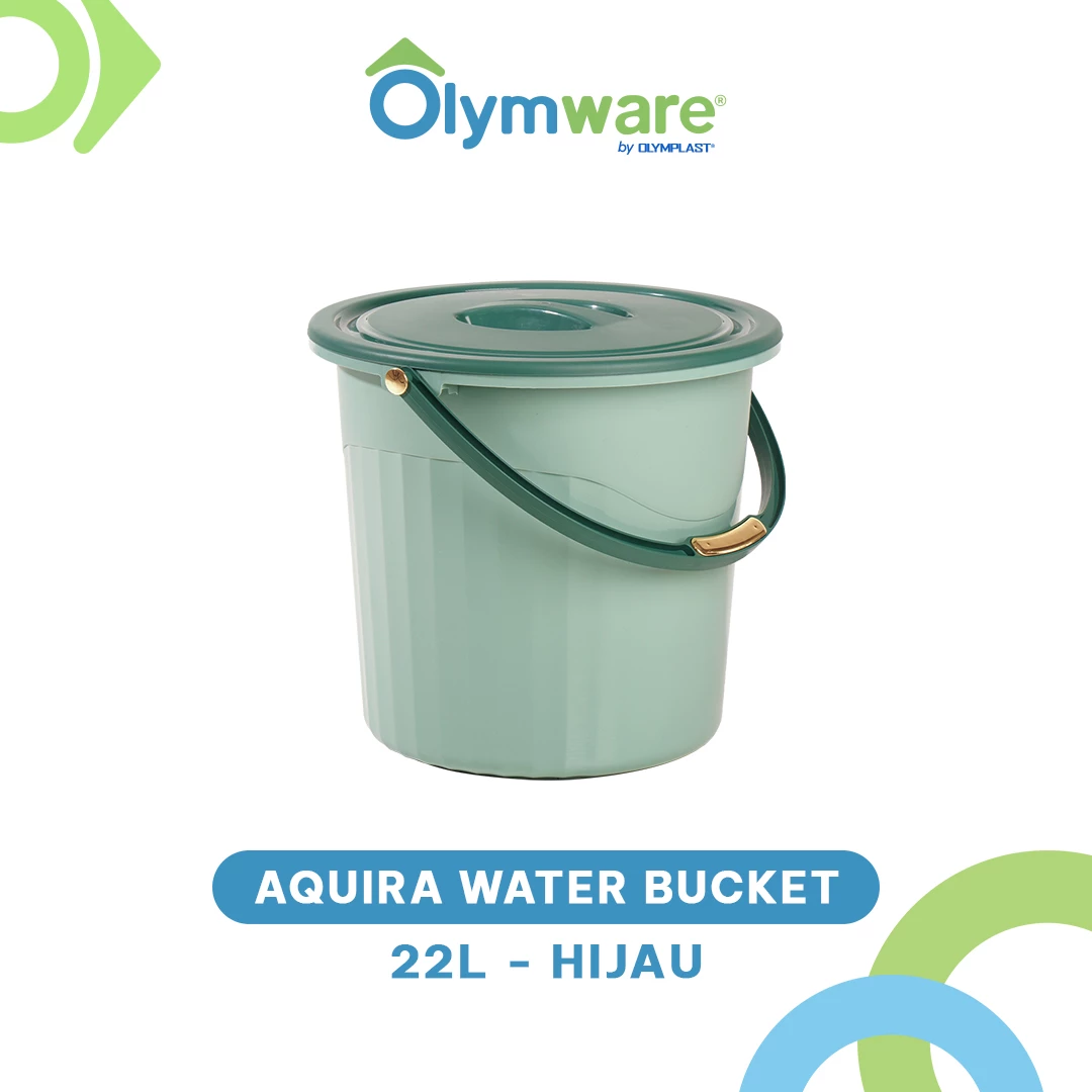 Aquira Water Bucket - Ember Plastik Handle Chrome - Ember Air Kuat Modern Rumah Tangga