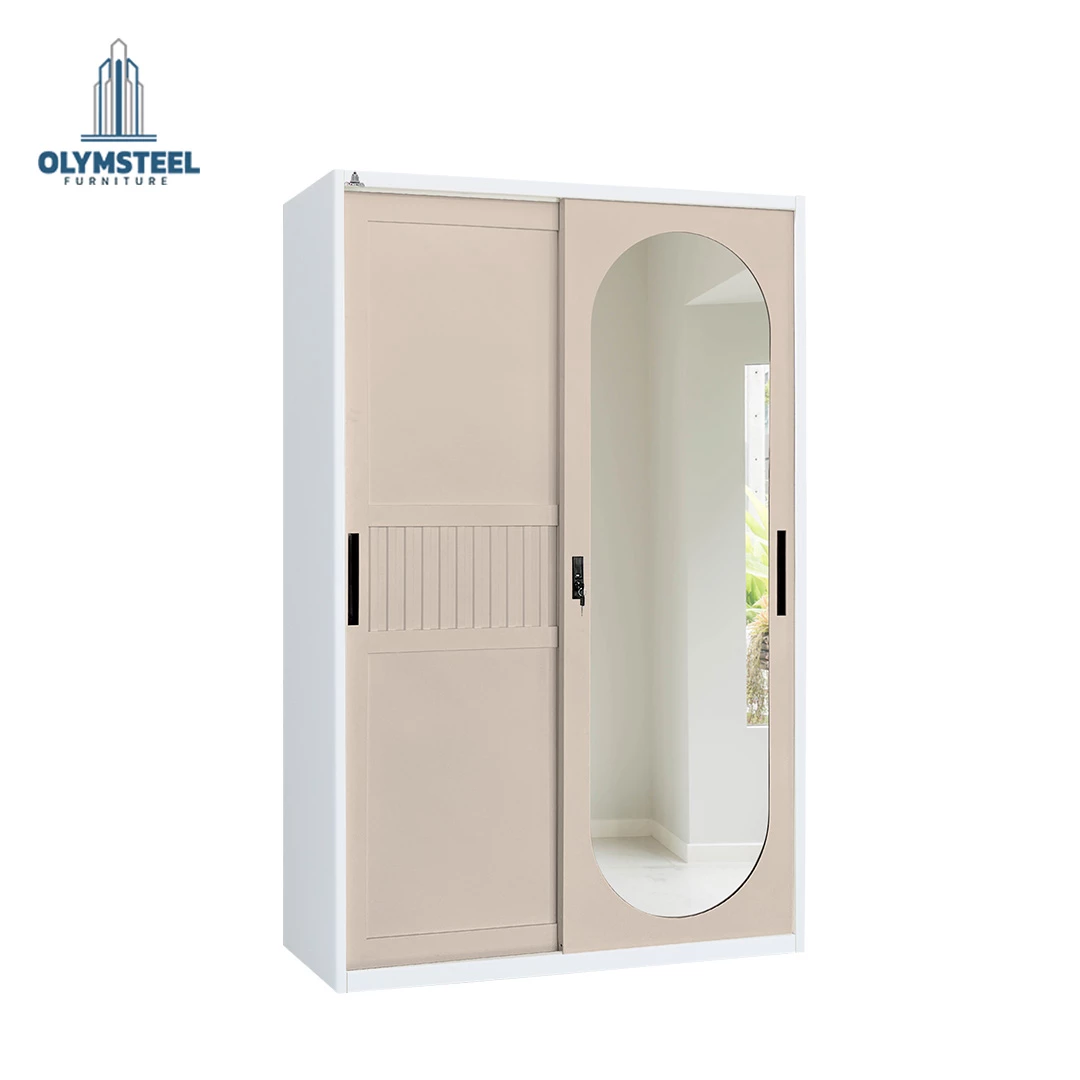 OSWS 120 Vior Lemari Embos Pakaian Besi Sliding 2 Pintu