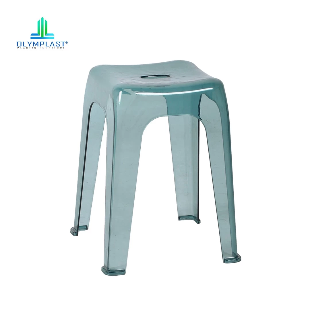 Crystal Stool - Kursi Plastik Stool Transparan - Kursi Bakso - Kursi Cafe - 1pcs