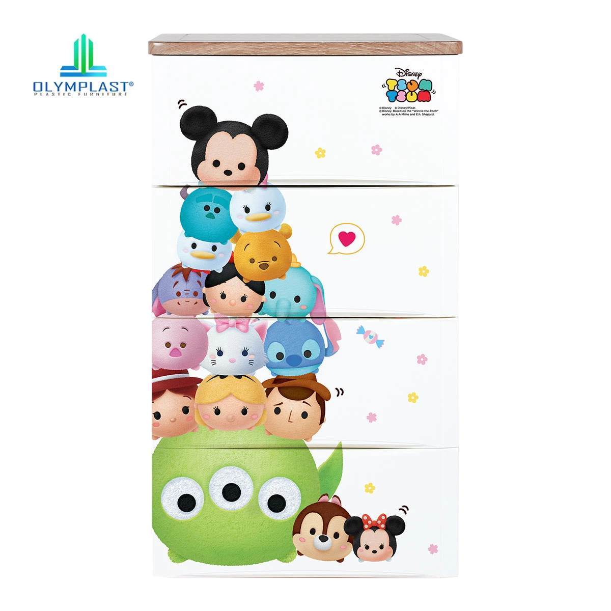 ODC Drawer 4 susun - Special Disney Tsum - Tsum