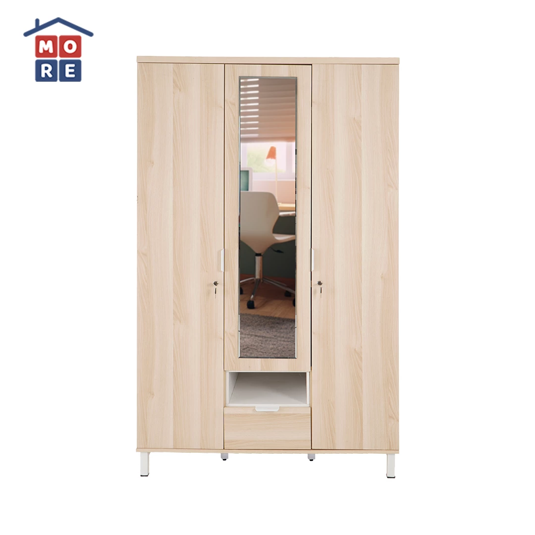 WD IRON 3 - Lemari Pakaian 3 Pintu Kaki Besi