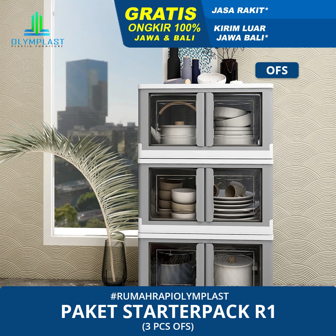 Olymplast Paket Tempat Penyimpanan Starterpack R - Tempat Penyimpanan Serbaguna Olymplast - OFS