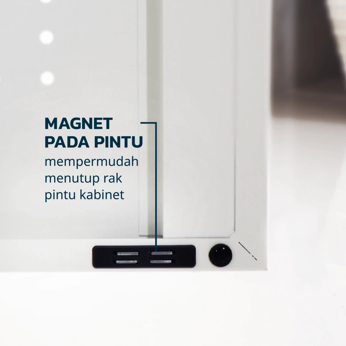 OMS 2P 001 WHITE  / Rak Besi Serba Guna / Rak Dapur Besi / Rak Sapu / Rak Besi 2 Pintu Putih gallery 3