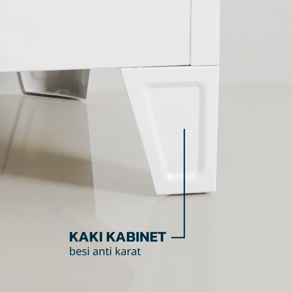 OMS 2P 001 WHITE  / Rak Besi Serba Guna / Rak Dapur Besi / Rak Sapu / Rak Besi 2 Pintu Putih gallery 5