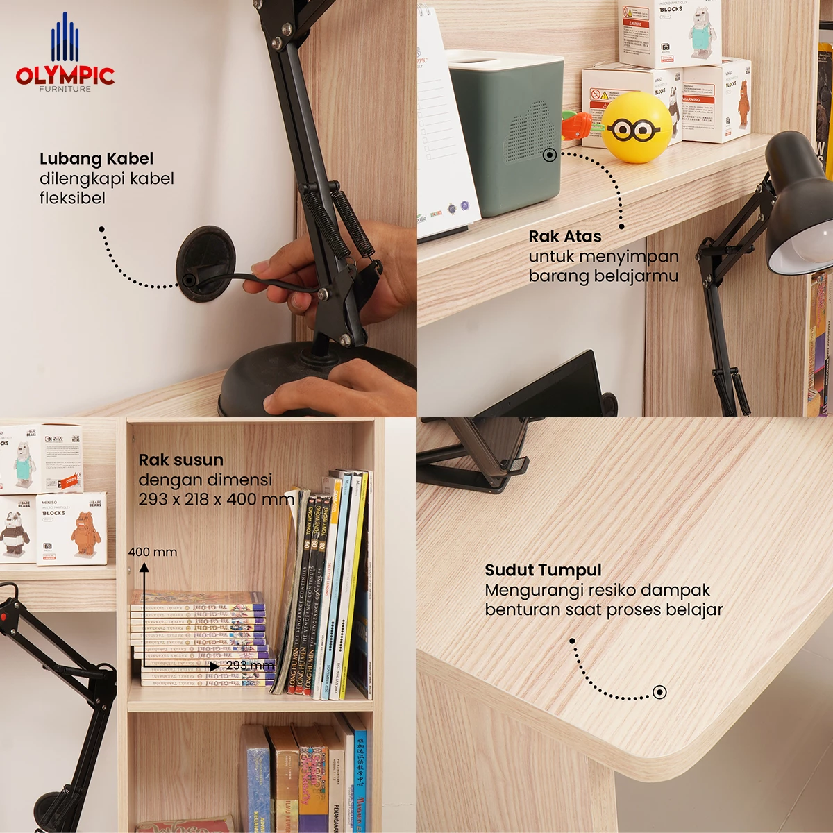 SDB Kanto - Meja Belajar Anak - Meja Kerja Modern Minimalis gallery 2