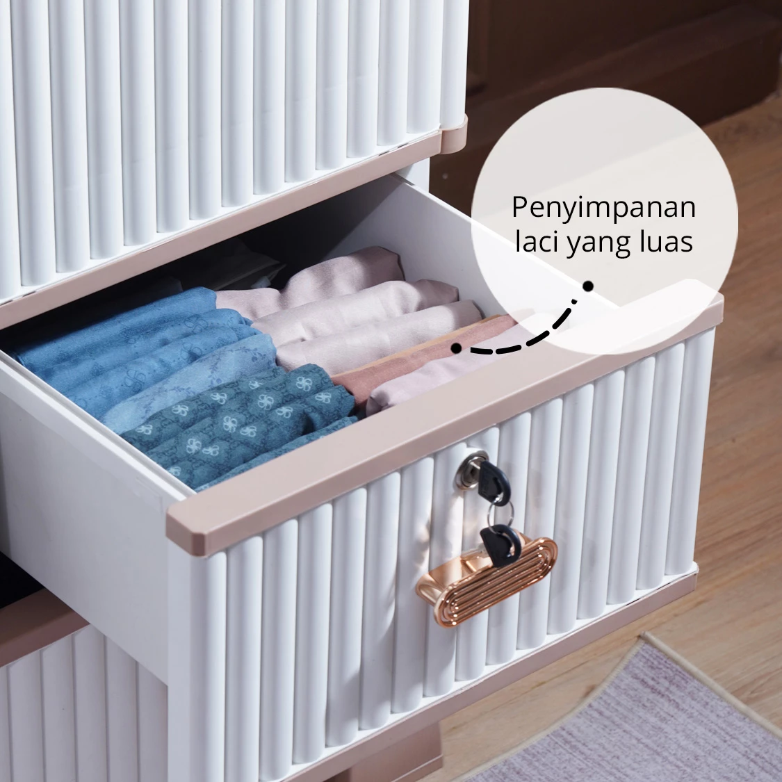 OTC 2PL ST2 LUXURY - Lemari Pakaian Plastik - Lemari Pakaian Mewah - Lemari Pakaian 2 Pintu gallery 3