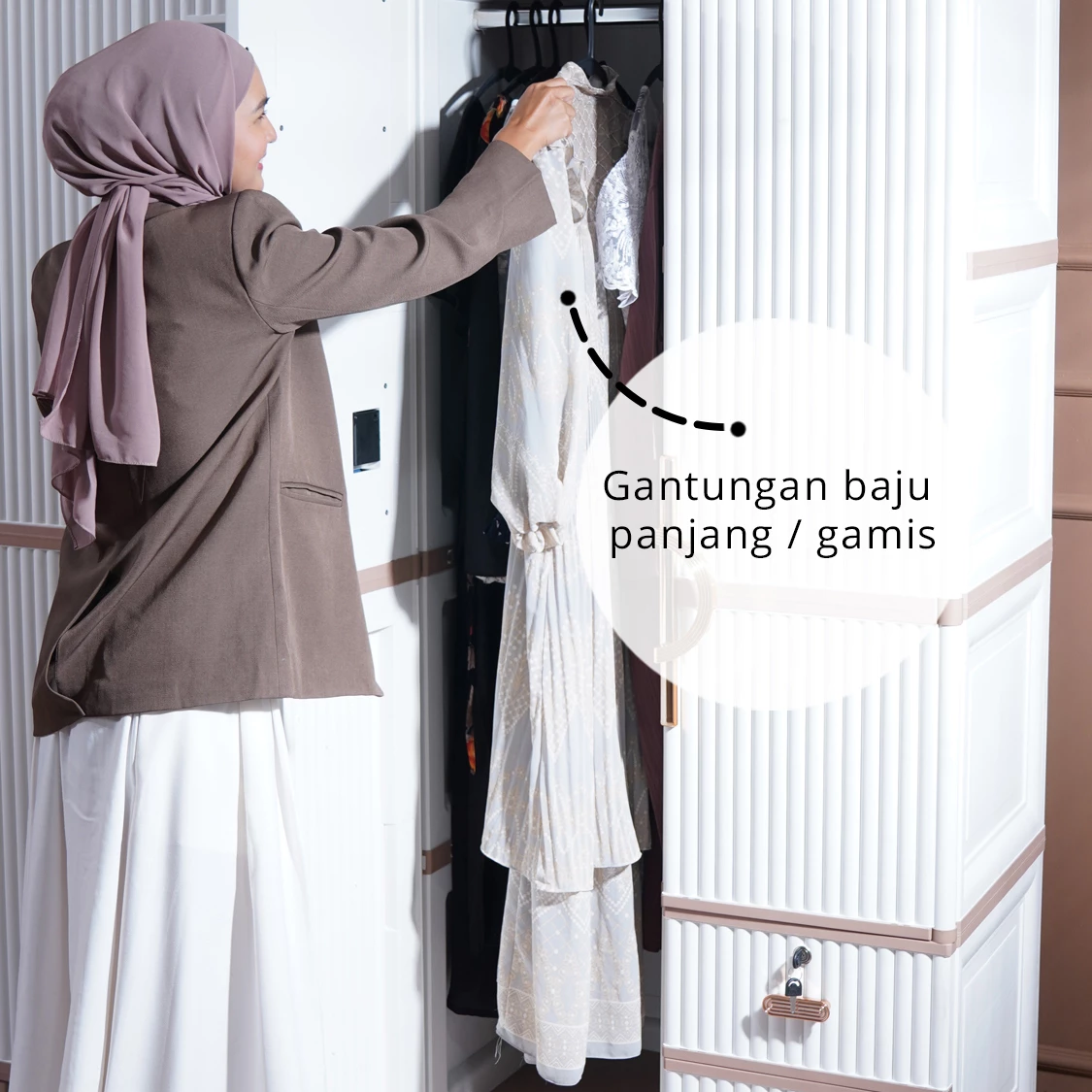 OTC 2PL ST2 LUXURY - Lemari Pakaian Plastik - Lemari Pakaian Mewah - Lemari Pakaian 2 Pintu gallery 5