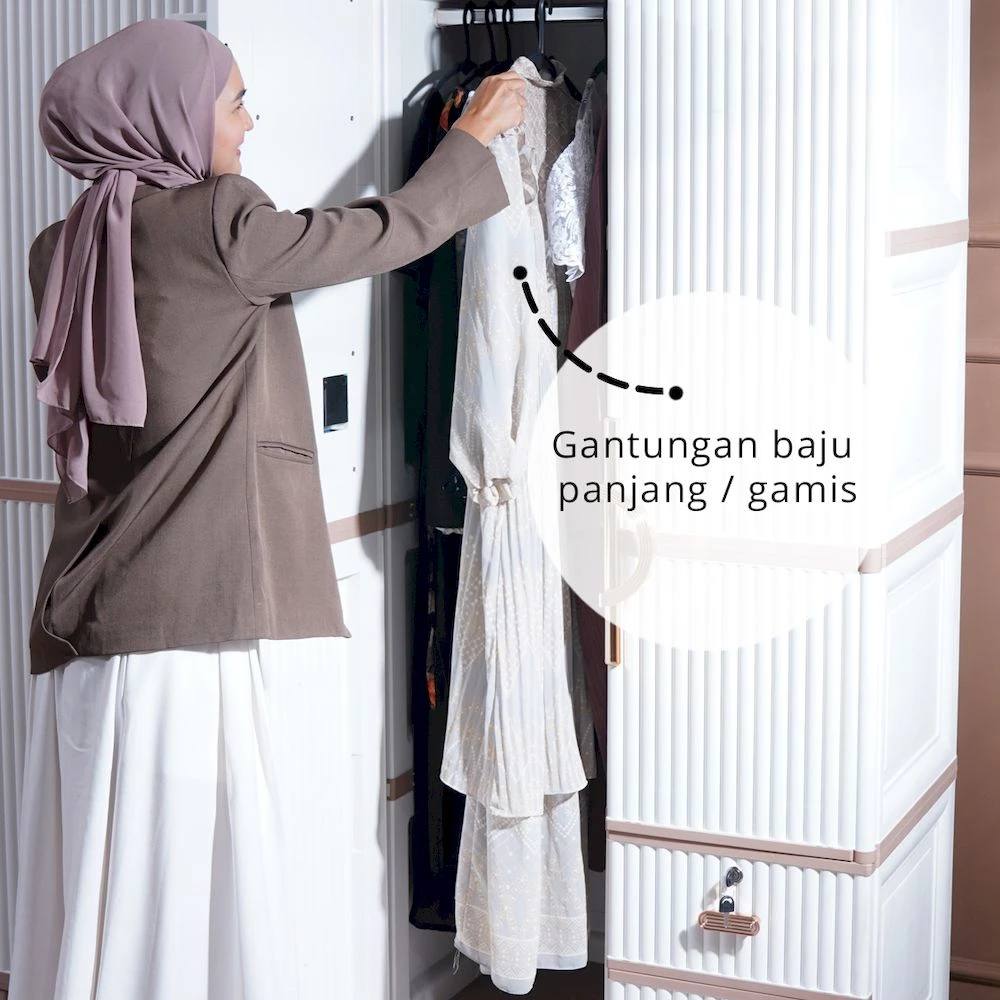 OTC 3PL ST2 LUXURY - Lemari Pakaian Plastik - Lemari Pakaian Mewah - Lemari Pakaian 3 Pintu gallery 5