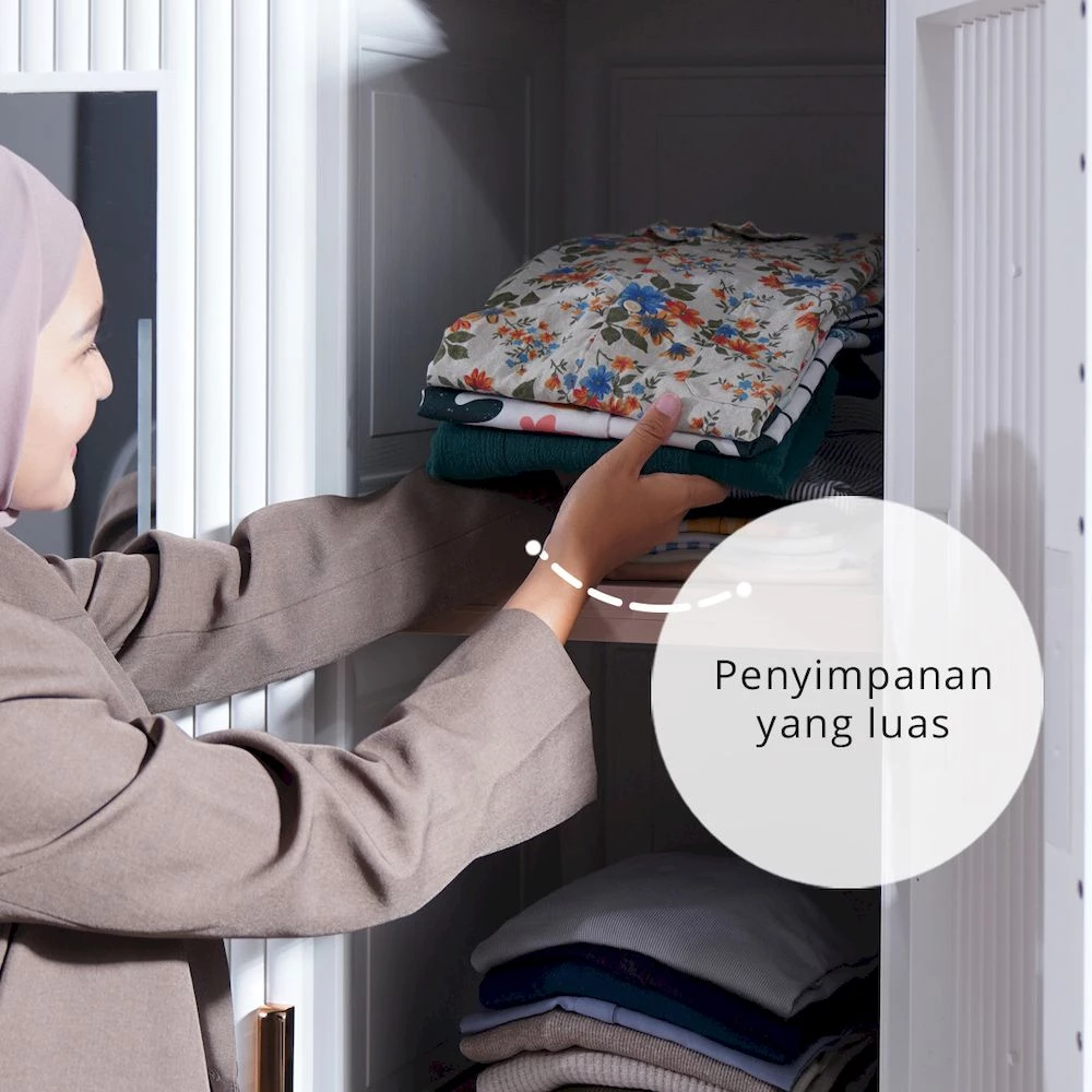 OTC 3PL ST2 LUXURY - Lemari Pakaian Plastik - Lemari Pakaian Mewah - Lemari Pakaian 3 Pintu gallery 7