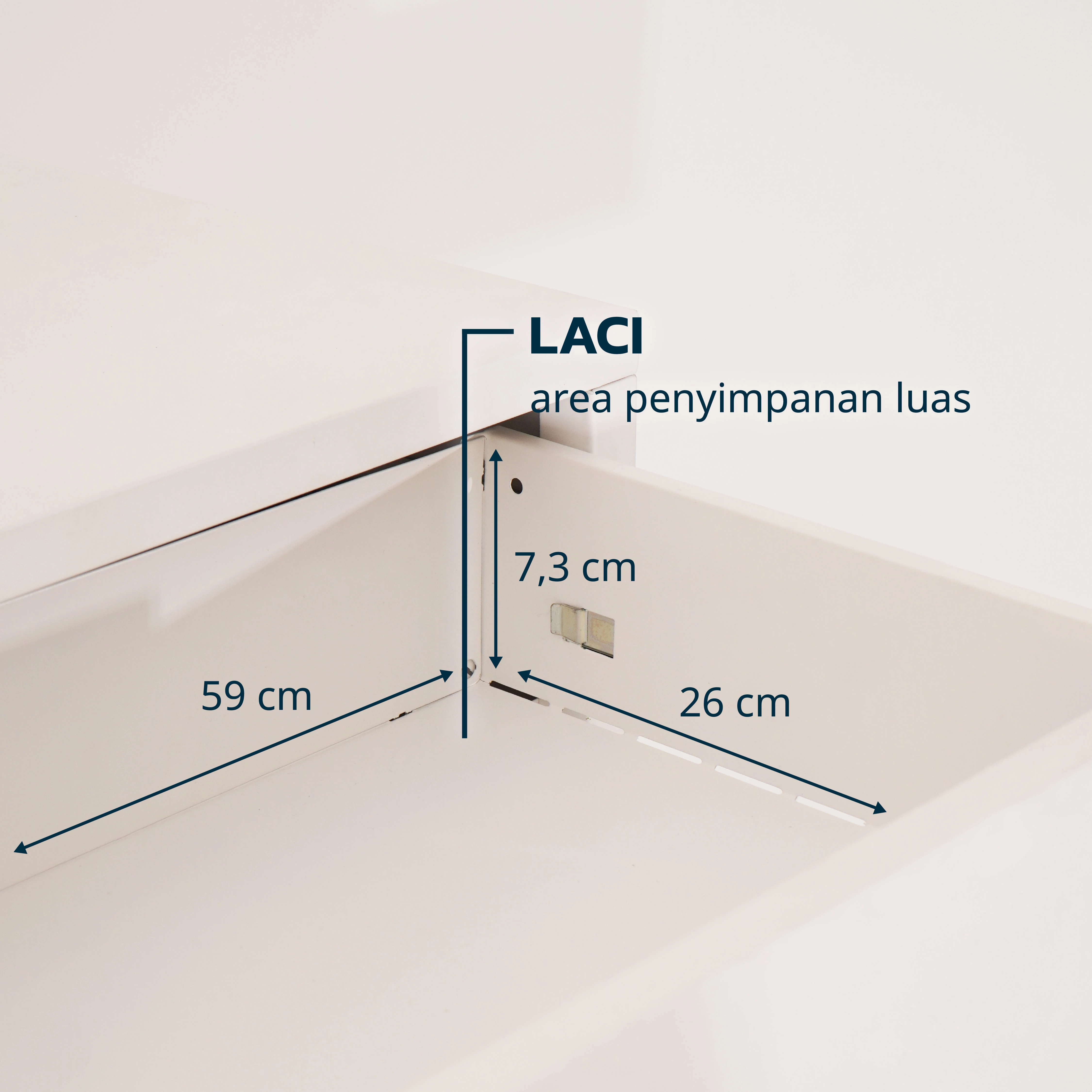 Olymsteel SR LATTE 3P1L Lemari Sepatu Besi - Rak Sepatu Minimalis Cermin Laci Adjustable gallery 3