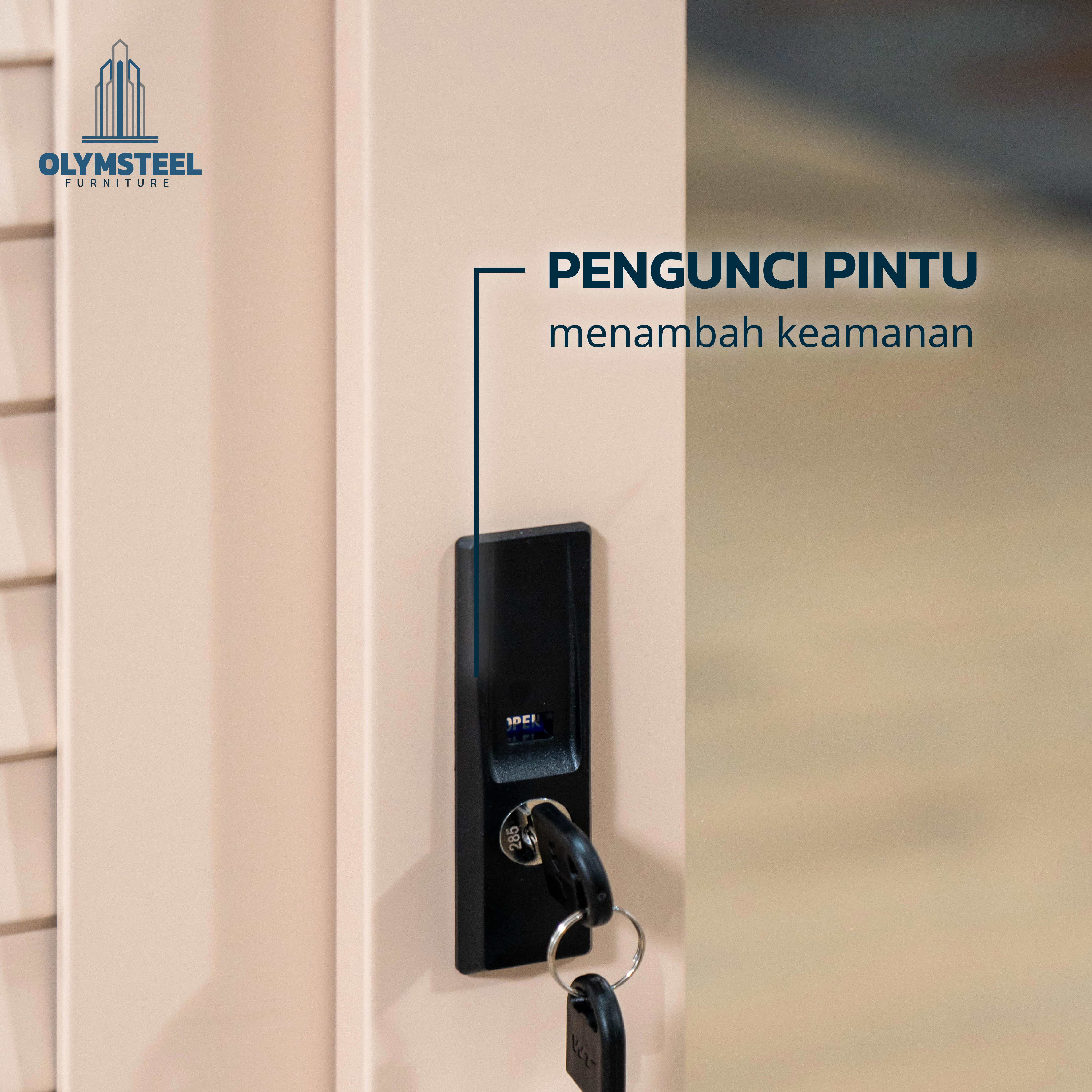 OSWS 120 JALUSI - Lemari Pakaian Besi Sliding 2 Pintu gallery 8