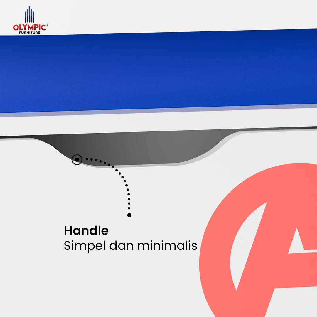 MBB 120 Meja Belajar - Spesial Marvel Avengers White Blue gallery 4