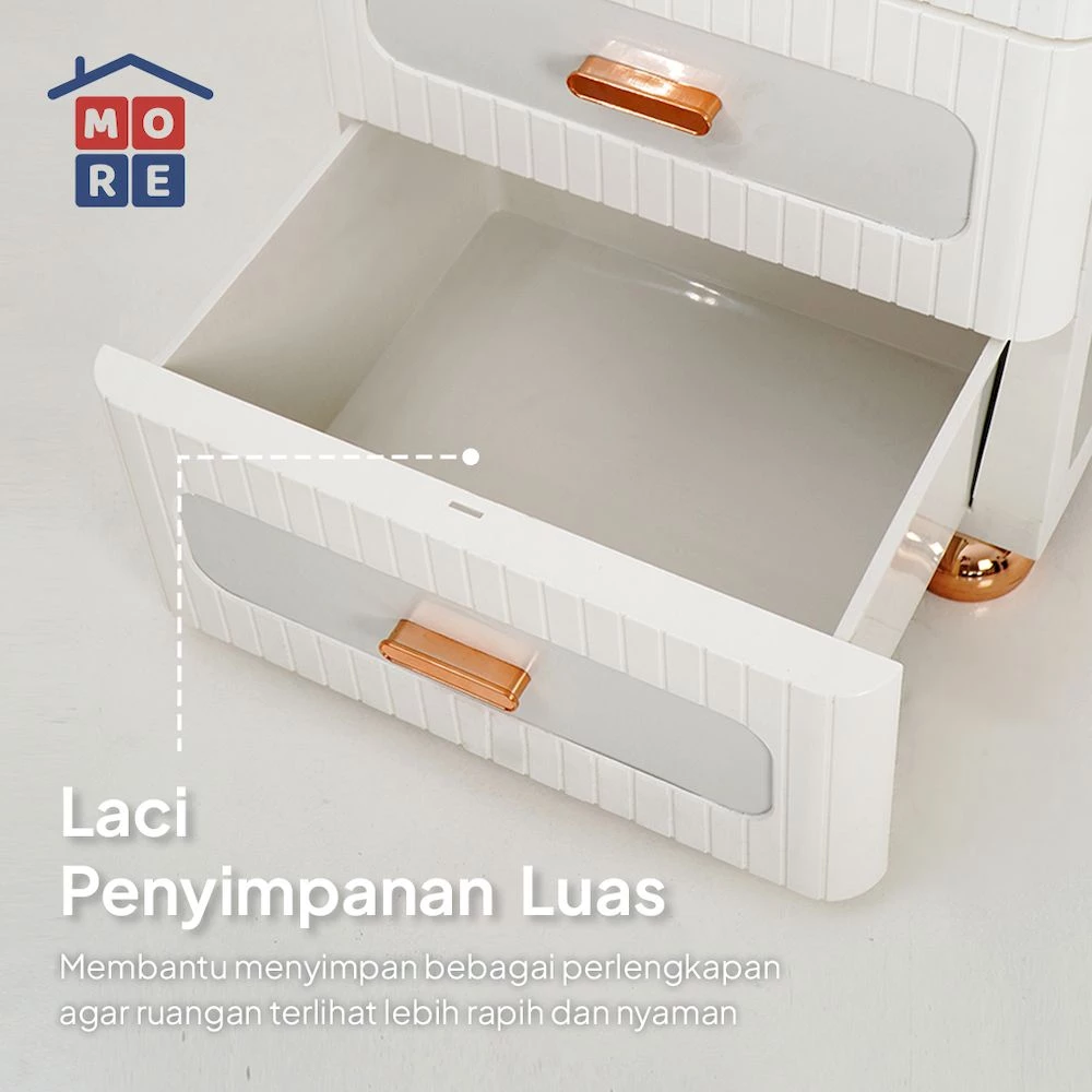 RIN Lemari Laci Plastik Minimalis 4 & 5 Susun - Drawer Multifungsi Anti Air Anti Rayap gallery 6