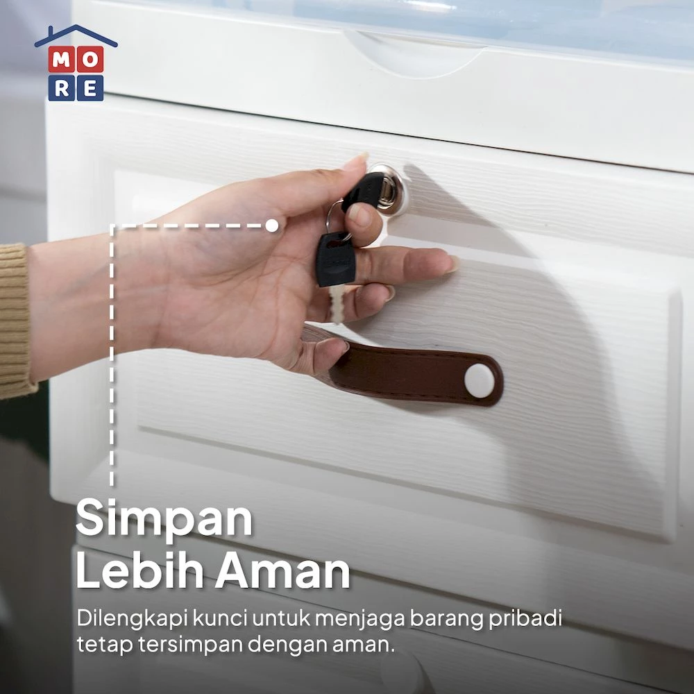 MIO Drawer Storage 4 & 5 Susun - Lemari Laci Plastik Minimalis Multifungsi dengan Roda gallery 3