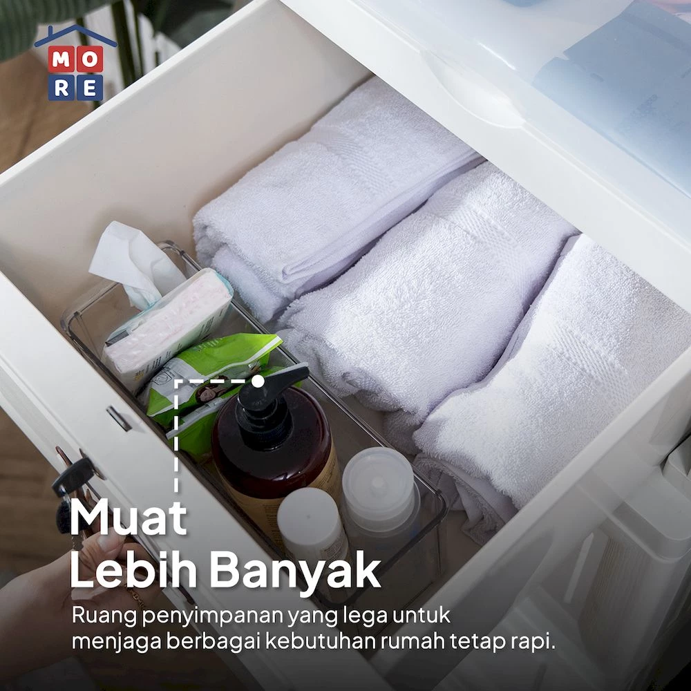 MIO Drawer Storage 4 & 5 Susun - Lemari Laci Plastik Minimalis Multifungsi dengan Roda gallery 6