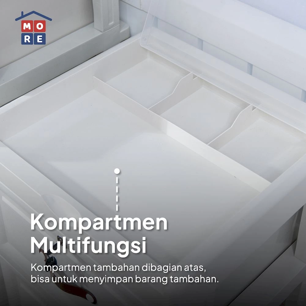 MIO Drawer Storage 4 & 5 Susun - Lemari Laci Plastik Minimalis Multifungsi dengan Roda gallery 7
