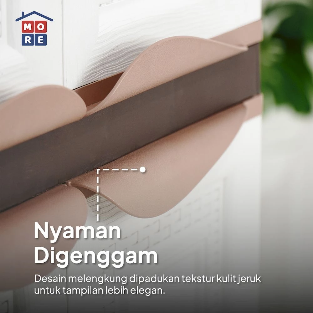 RC LULU Lemari Plastik 2 & 3 Pintu - Lemari Baju Minimalis dengan Cermin Full Rak gallery 4