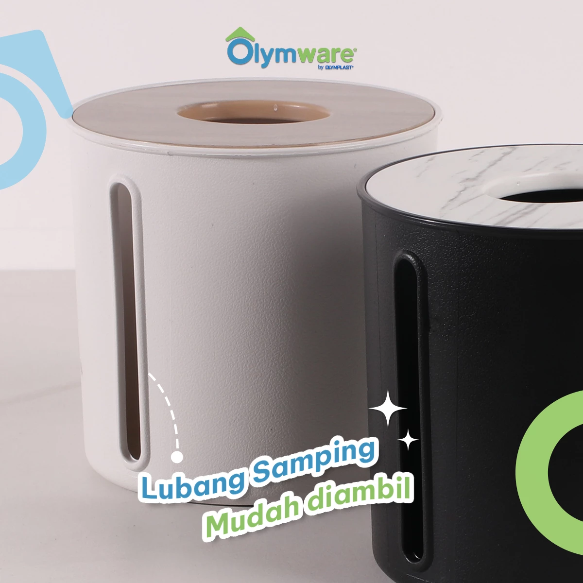 Purevo Tissue Box - Tempat Tisu Kotak Panjang Bulat Bening Plastik - Wadah Tisu Minimalis gallery 4