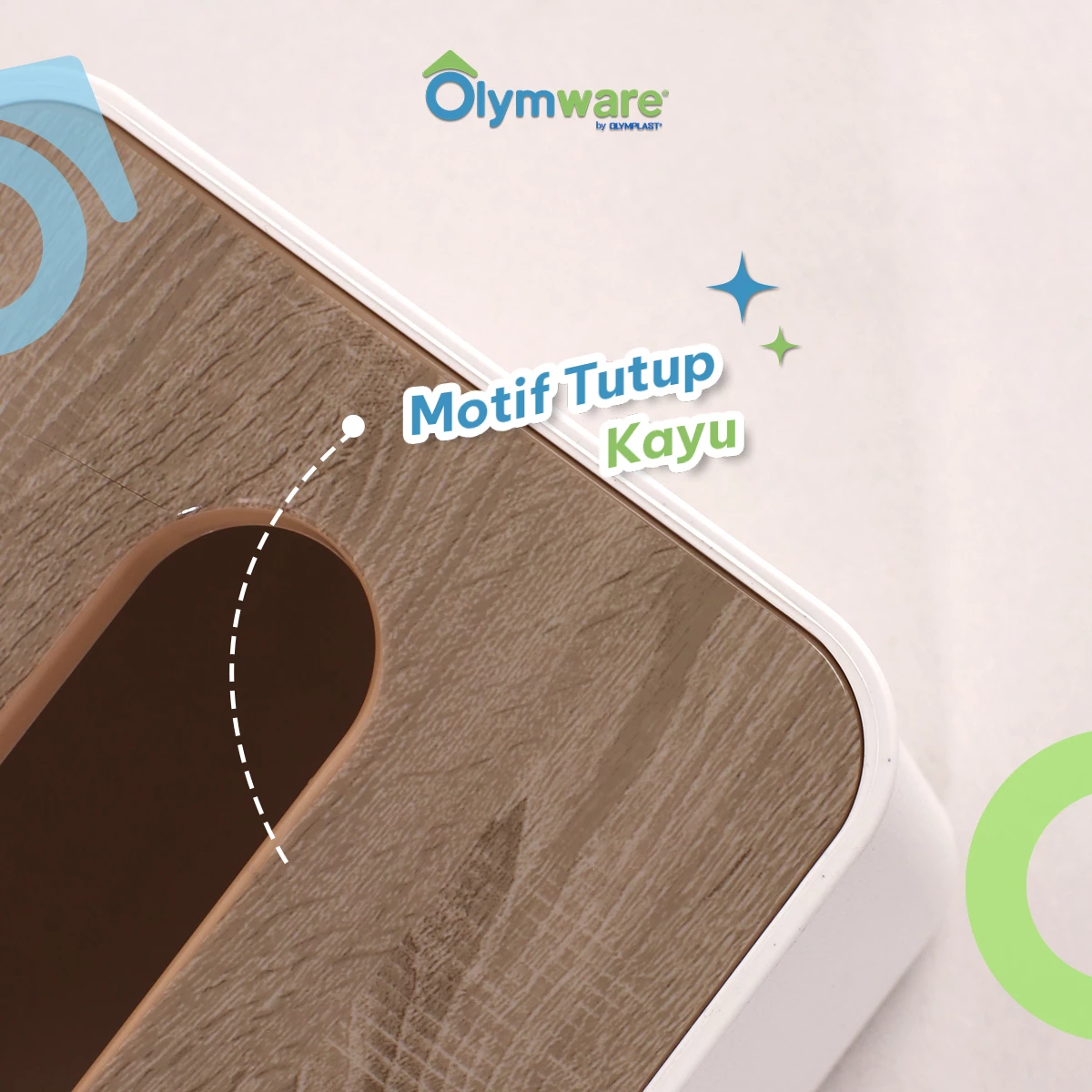 Purevo Tissue Box - Tempat Tisu Kotak Panjang Bulat Bening Plastik - Wadah Tisu Minimalis gallery 7
