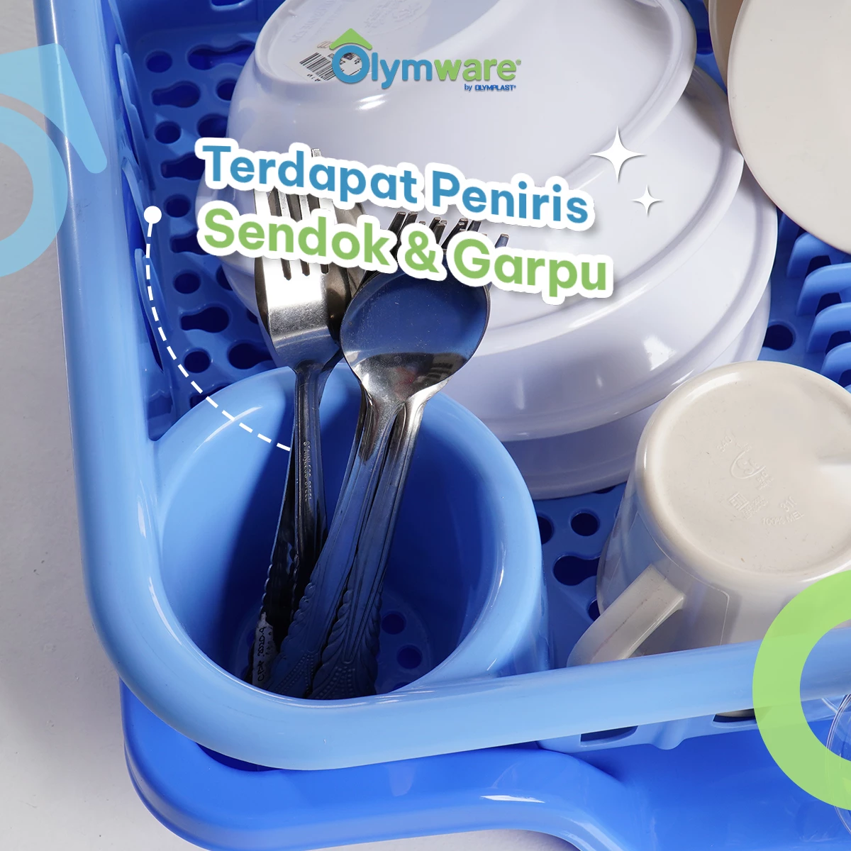 Vessa Dish Drainer Set & Rack - Rak Piring Plastik - Tray Pembuangan - Tempat Tiris Piring Minimalis gallery 4