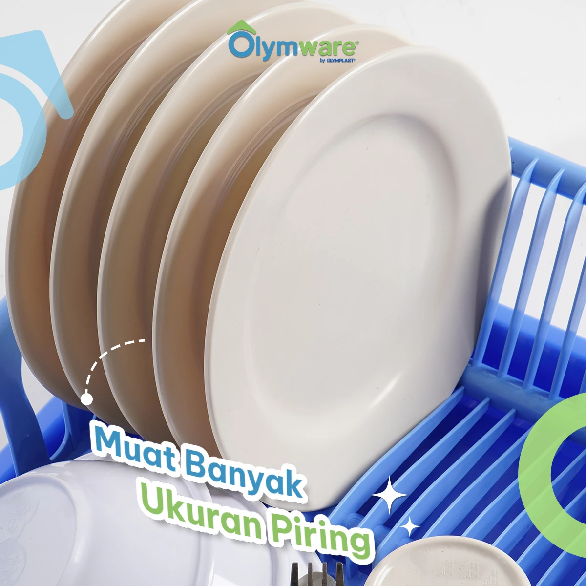 Vessa Dish Drainer Set & Rack - Rak Piring Plastik - Tray Pembuangan - Tempat Tiris Piring Minimalis gallery 6