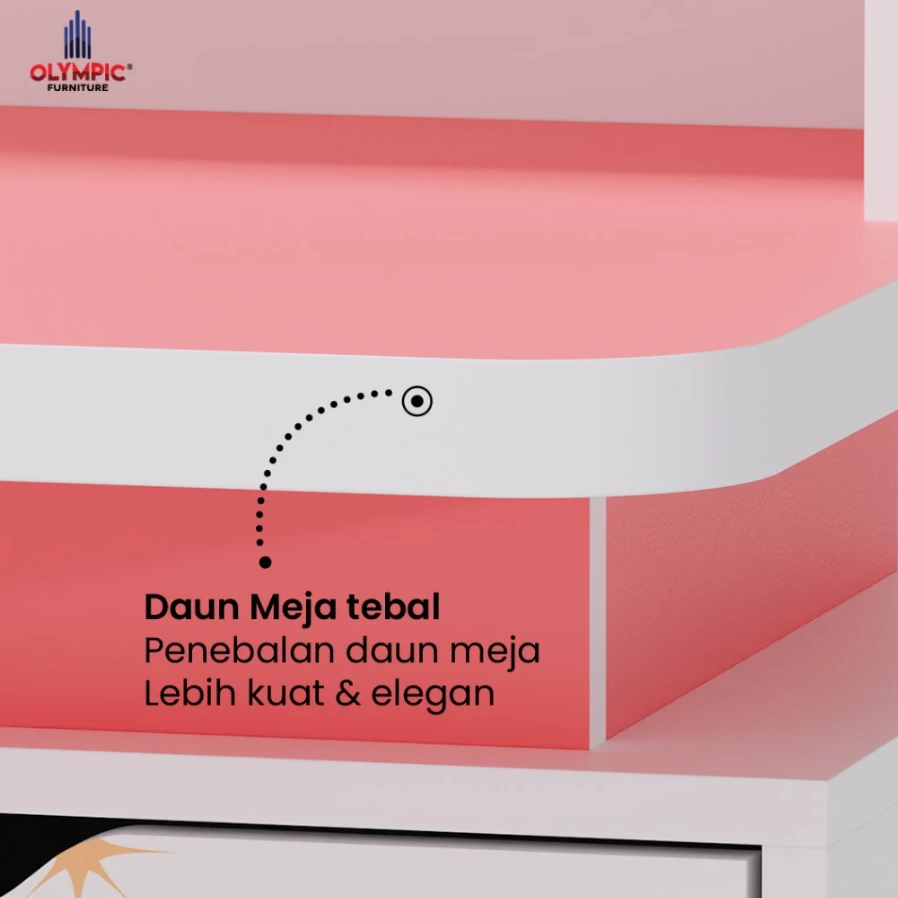 MBB 120 Meja Belajar Anak Marvel Frozen Princess + Kursi Milenial Kaki Kayu gallery 3