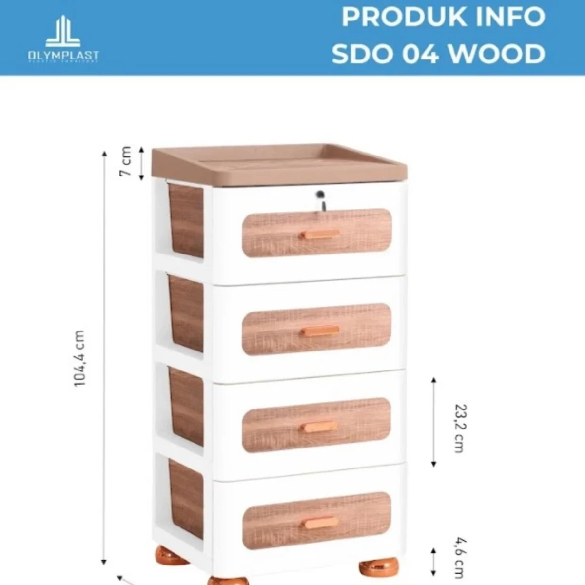 SDO 04 WOOD - Laci Penyimpanan Serbaguna Modern - Stylish Drawer Olymplast gallery 1