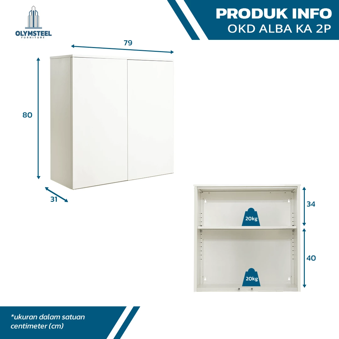 OKD ALBA 2P KA - Lemari Dapur Besi - Kabinet Dapur Atas gallery 1