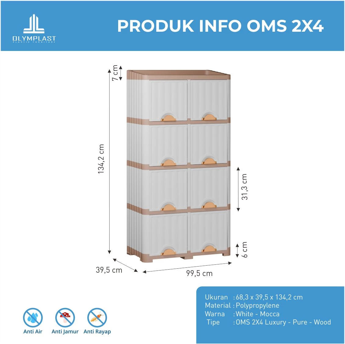 OMS 2X4 LUXURY - Rak Plastik Multifungsi gallery 1
