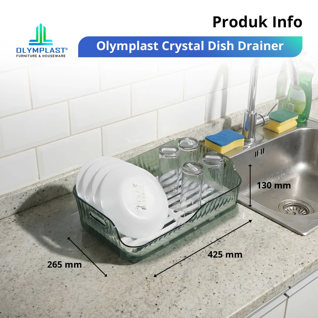 OCDD Olymplast Crystal Dish Drainer gallery 1