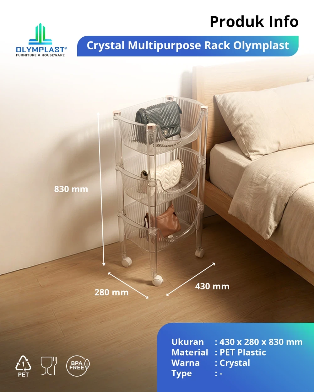 CMRO Crystal Multipurpose Rack Olymplast gallery 1