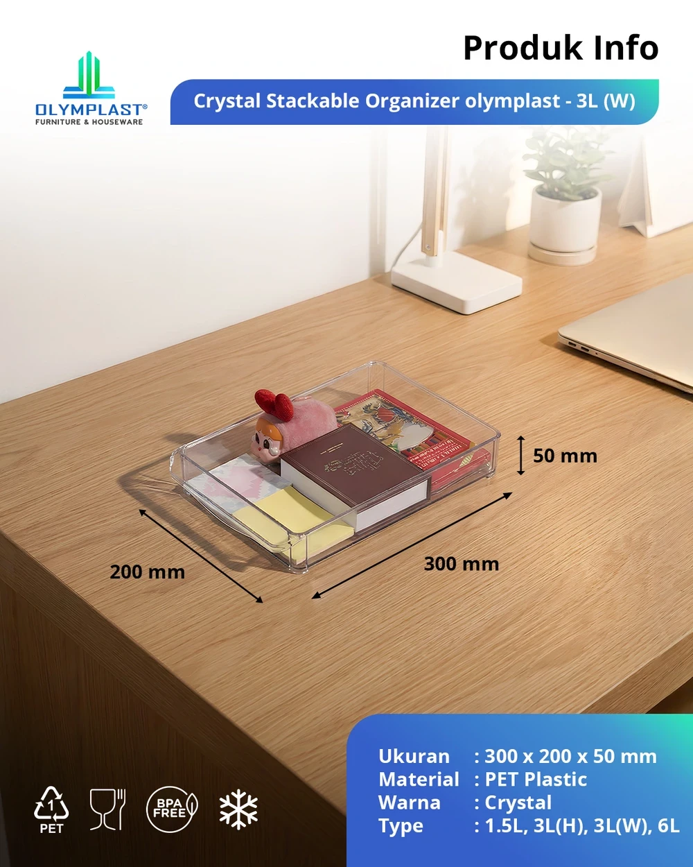 CSOO Crystal Stackable Organizer Olymplast gallery 2