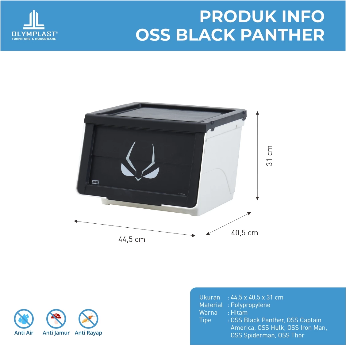 3 PCS Storage Box OSS - Special Marvel Avangers gallery 1