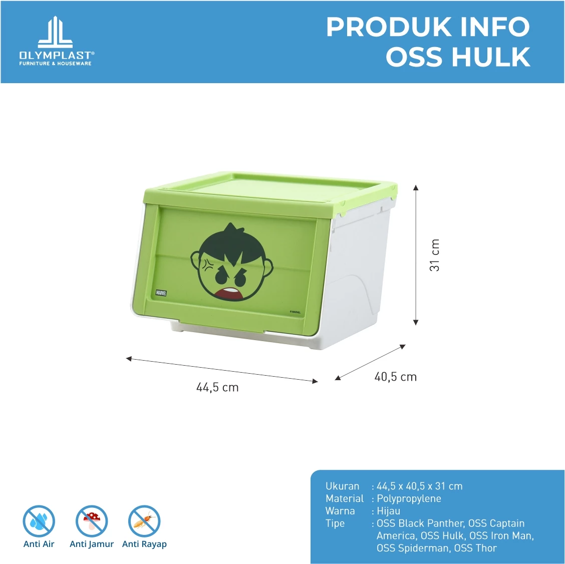 3 PCS Storage Box OSS - Special Marvel Avangers gallery 3