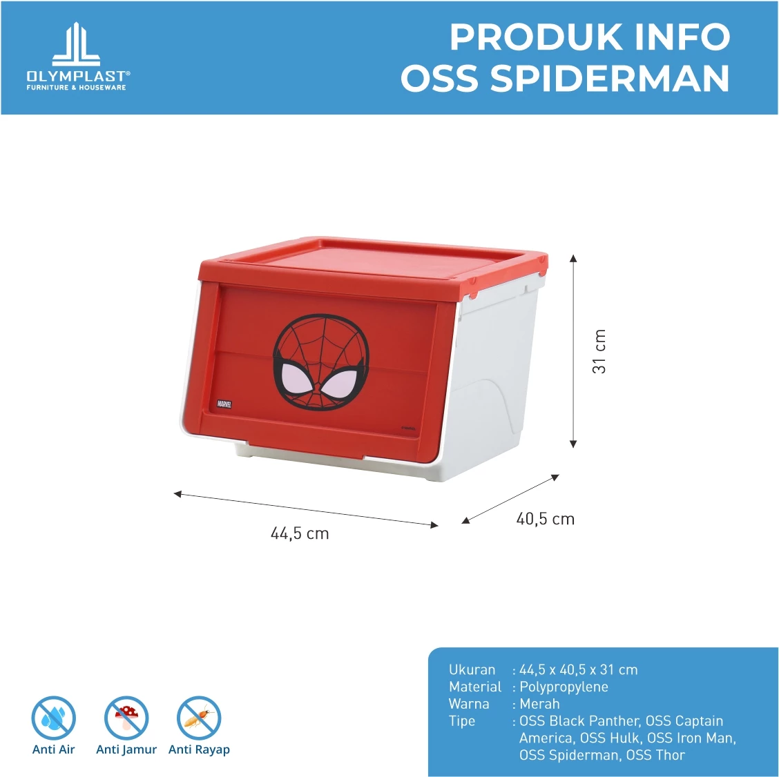 3 PCS Storage Box OSS - Special Marvel Avangers gallery 5