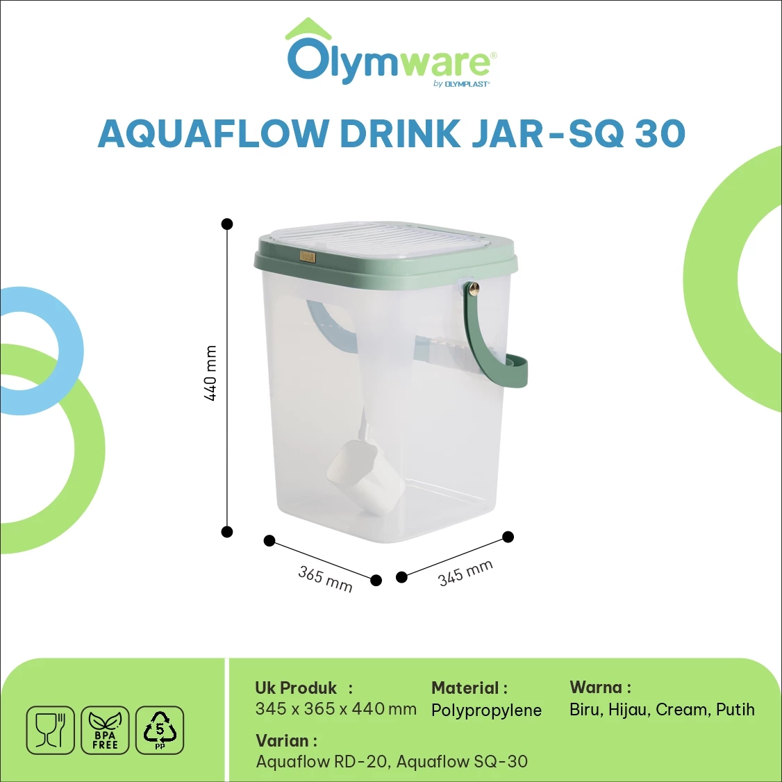 Aquaflow Drink Jar 20L & 30L - Toples Minuman - Wadah Minuman Free  Gayung Praktis gallery 1