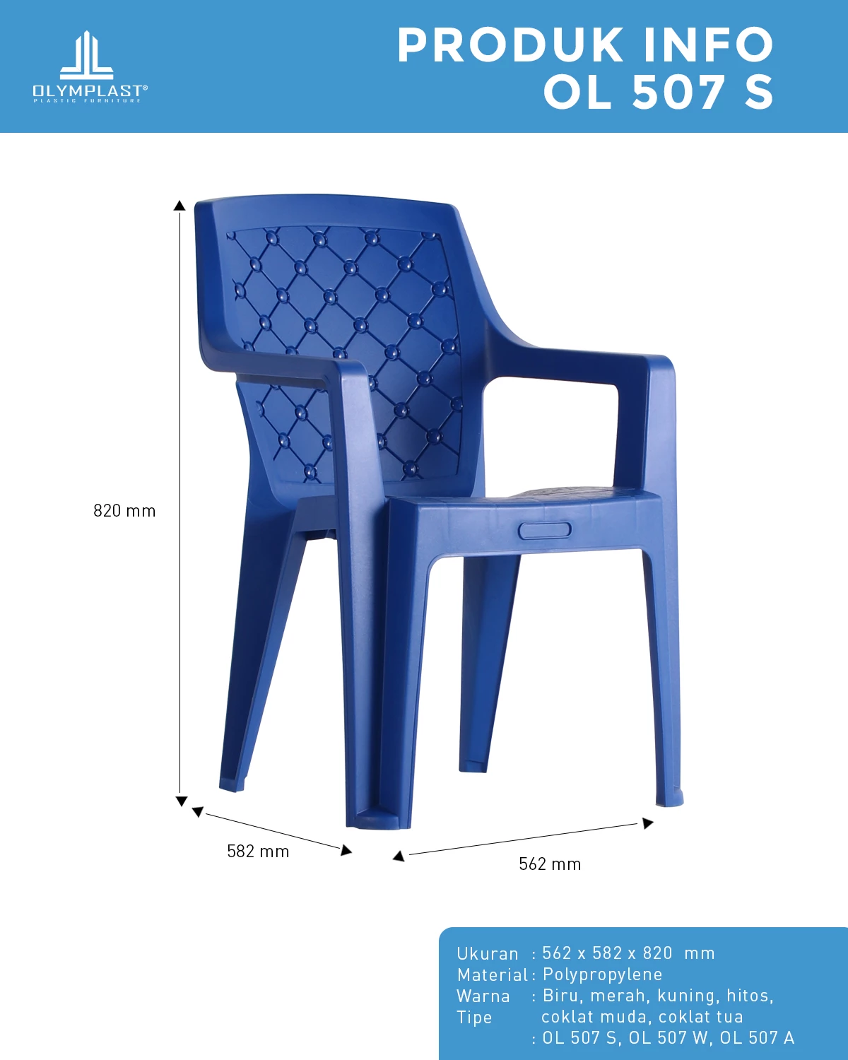 Kursi Plastik Olymplast - OL 507 S gallery 1