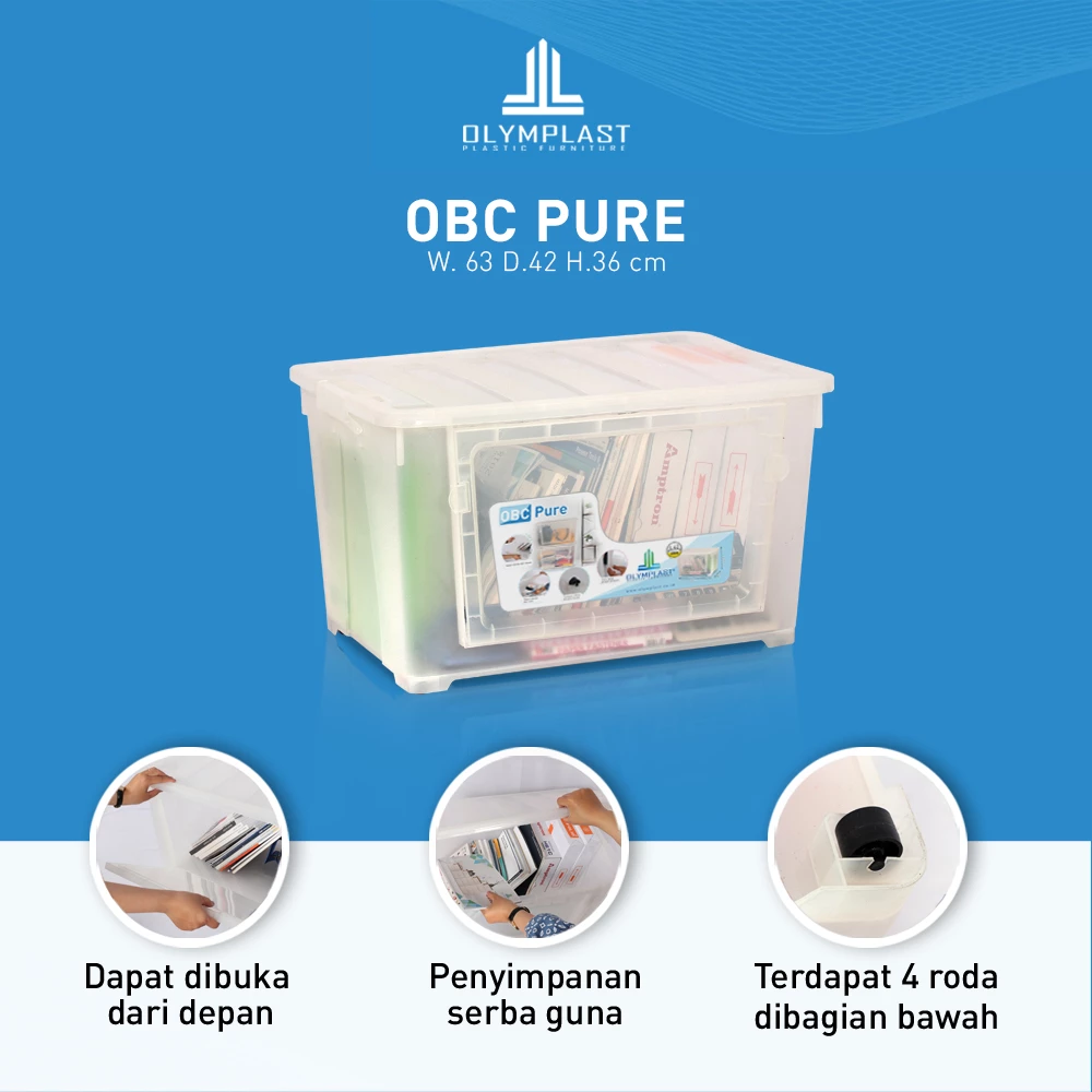 Kotak Penyimpanan Serbaguna Olymplast Box Container - OBC PURE 1PCS gallery 1