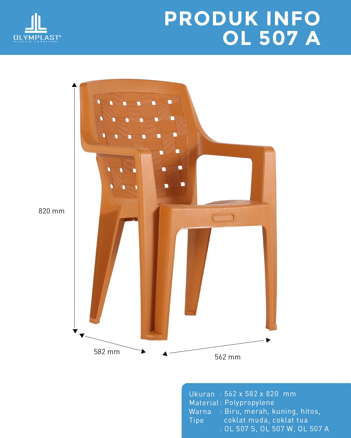 Kursi Plastik Olymplast - OL 507 A gallery 1