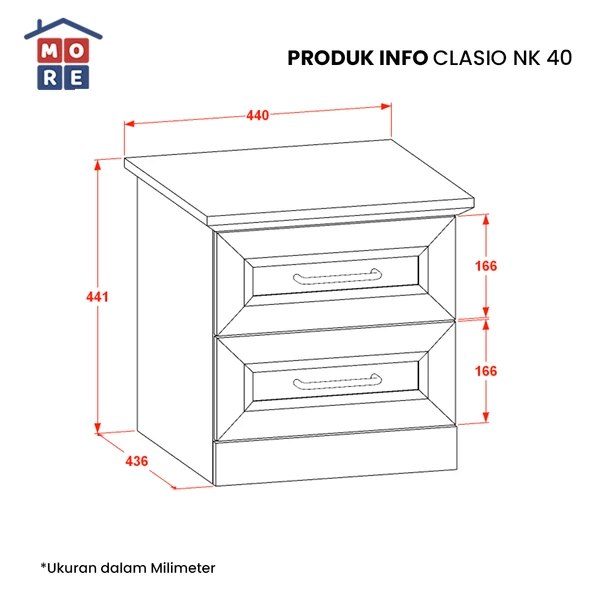 CLASIO NK 40 - Nakas Meja Samping Clasio Series gallery 1