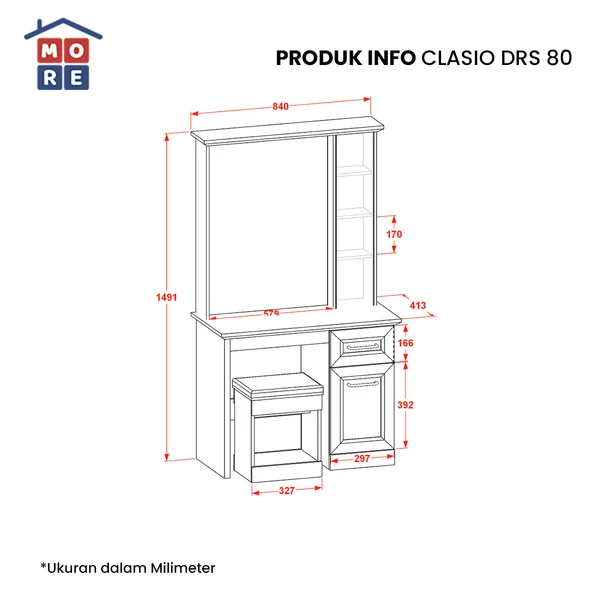 CLASIO DRS 80 - Meja Rias Clasio series gallery 1