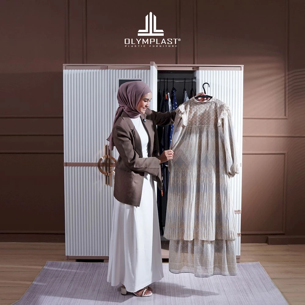 OTC 4PL ST2 LUXURY - Lemari Pakaian Plastik - Lemari Pakaian Mewah - Lemari Pakaian 4 Pintu