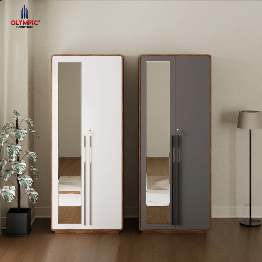 Olympic LP Urban Modern Brown 2P - Lemari Baju 2 Pintu Design Modern Minimalis