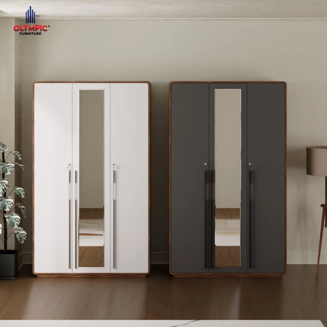 Olympic LP Urban Modern Brown 3P - Lemari Baju 3 Pintu Design Modern Minimalis