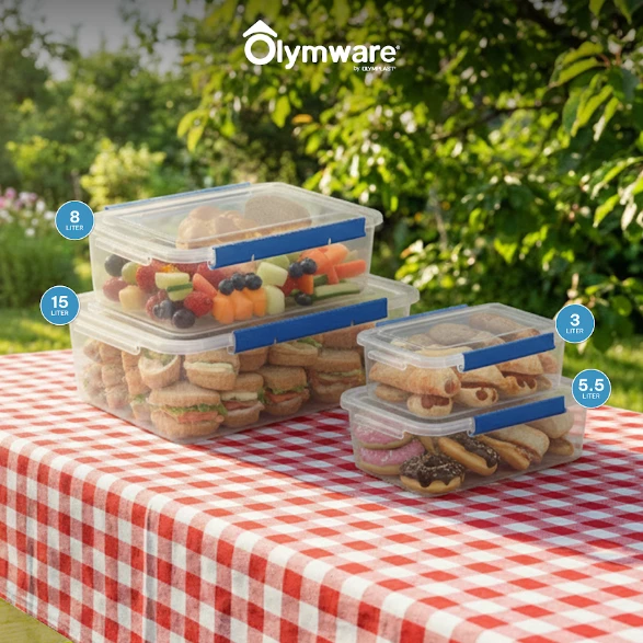 Donaclip Fresh Box - Food Container Klip - Wadah Makanan Kedap Udara - Clip Lock Stackable