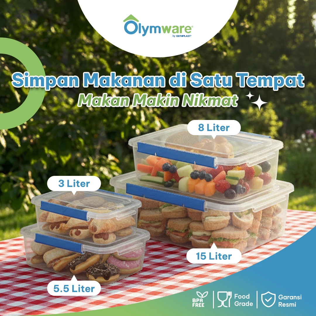 Donaclip Fresh Box - Food Container Klip - Wadah Makanan Kedap Udara - Clip Lock Stackable