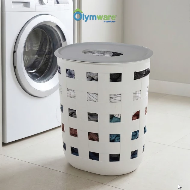 Neato Laundry Basket OV RC - Keranjang Laundry Tutup - Keranjang Baju Kotor Plastik Besar