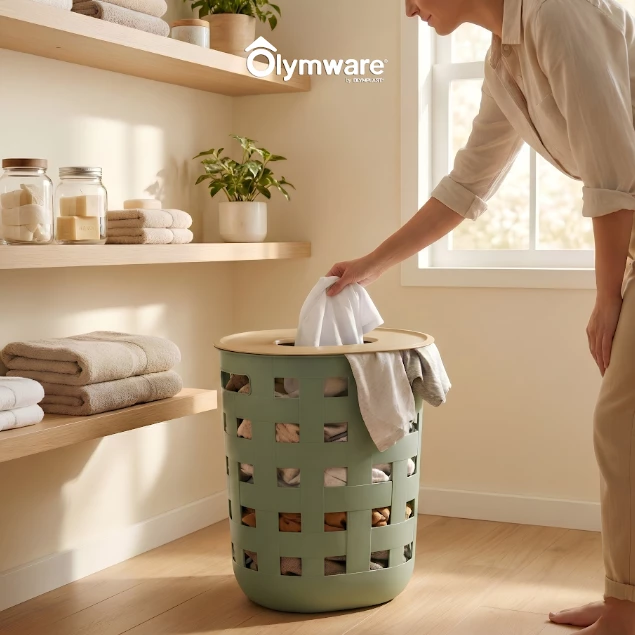 Neato Laundry Basket OV RC - Keranjang Laundry Tutup - Keranjang Baju Kotor Plastik Besar